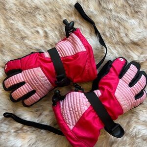 Scott Kids Pink and Red Mittens